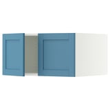 SEKTION Top cab f fridge/freezer w 2 doors, white/Lerhyttan blue, 30x24x15 "