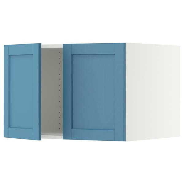 SEKTION Top cab f fridge/freezer w 2 doors, white/Lerhyttan blue, 30x24x20 "