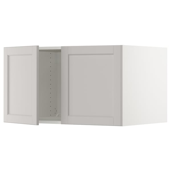 SEKTION Top cab f fridge/freezer w 2 doors, white/Lerhyttan light gray, 36x24x20 "