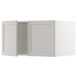 SEKTION Top cab f fridge/freezer w 2 doors, white/Lerhyttan light gray, 36x24x20 "