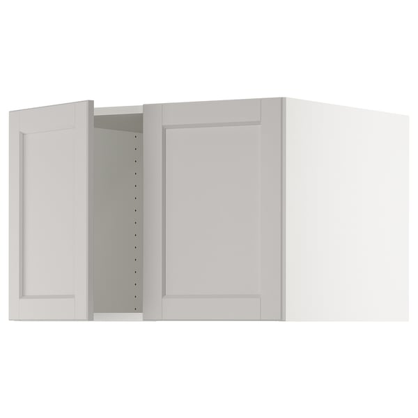 SEKTION Top cab f fridge/freezer w 2 doors, white/Lerhyttan light gray, 30x24x20 "