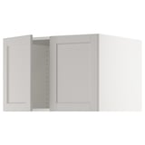 SEKTION Top cab f fridge/freezer w 2 doors, white/Lerhyttan light gray, 30x24x20 "