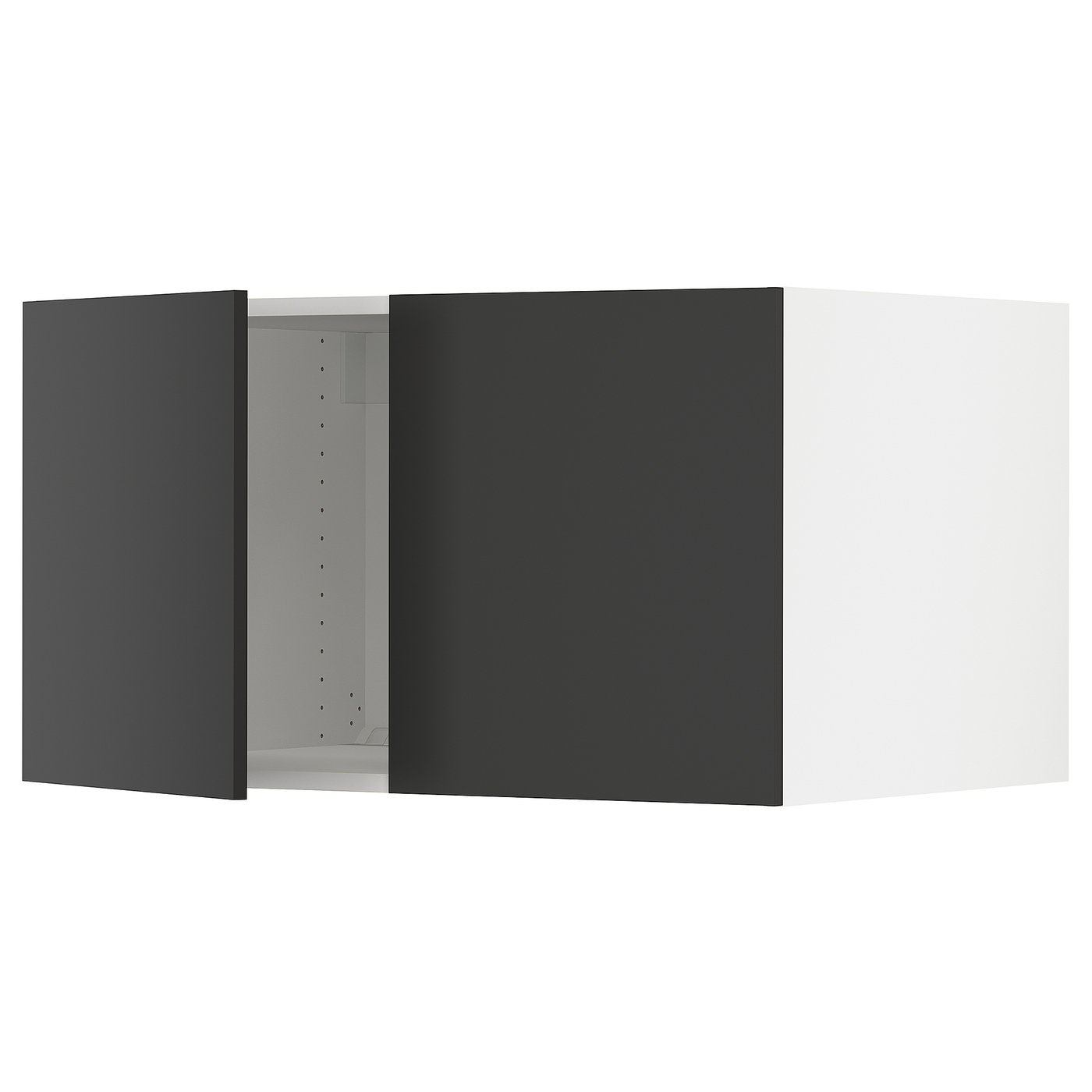 SEKTION top cab f fridge/freezer w 2 doors, white/Voxtorp dark