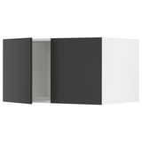 SEKTION Top cab f fridge/freezer w 2 doors, white/Nickebo matte anthracite, 36x24x20 "