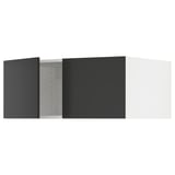SEKTION Top cab f fridge/freezer w 2 doors, white/Nickebo matte anthracite, 36x24x15 "