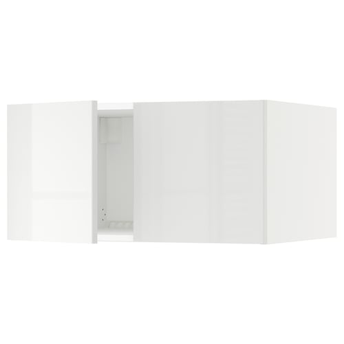 A white high-gloss kitchen cabinet from the SEKTION series.