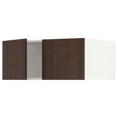 SEKTION Top cab f fridge/freezer w 2 doors, white/Sinarp brown, 36x24x15 "