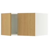 SEKTION Top cab f fridge/freezer w 2 doors, white/Sinarp oak veneer, 36x24x20 "