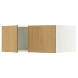 SEKTION Top cab f fridge/freezer w 2 doors, white/Sinarp oak veneer, 36x24x15 "
