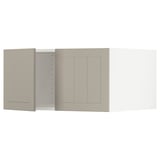 SEKTION Top cab f fridge/freezer w 2 doors, white/Stensund beige, 30x24x15 "