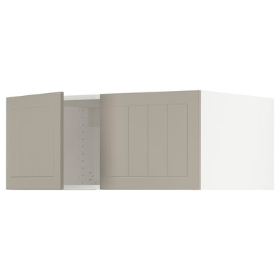 SEKTION Top cab f fridge/freezer w 2 doors, white/Stensund beige, 36x24x15 "