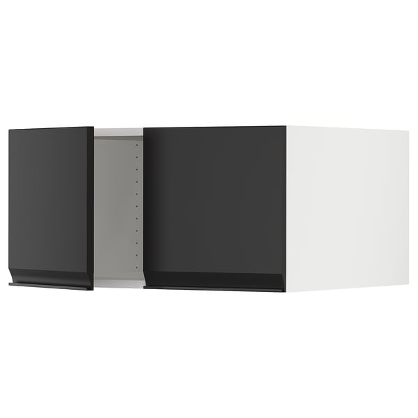 SEKTION Top cab f fridge/freezer w 2 doors, white/Upplöv matte anthracite, 30x24x15 "