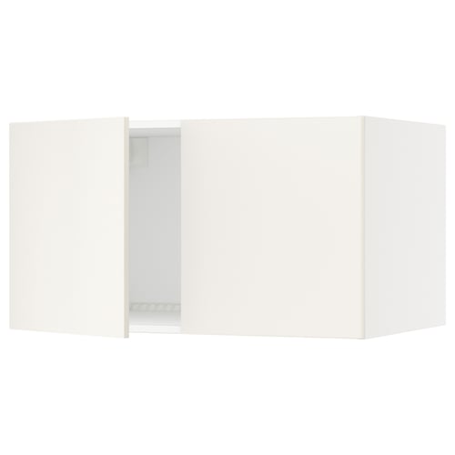 SEKTION kitchen: white cabinets, smooth finish, square shape & sleek design.