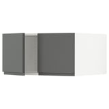 SEKTION Top cab f fridge/freezer w 2 doors, white/Voxtorp dark gray, 30x24x15 "