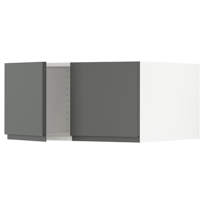 SEKTION Top cab f fridge/freezer w 2 doors, white/Voxtorp dark gray, 30x24x15 "