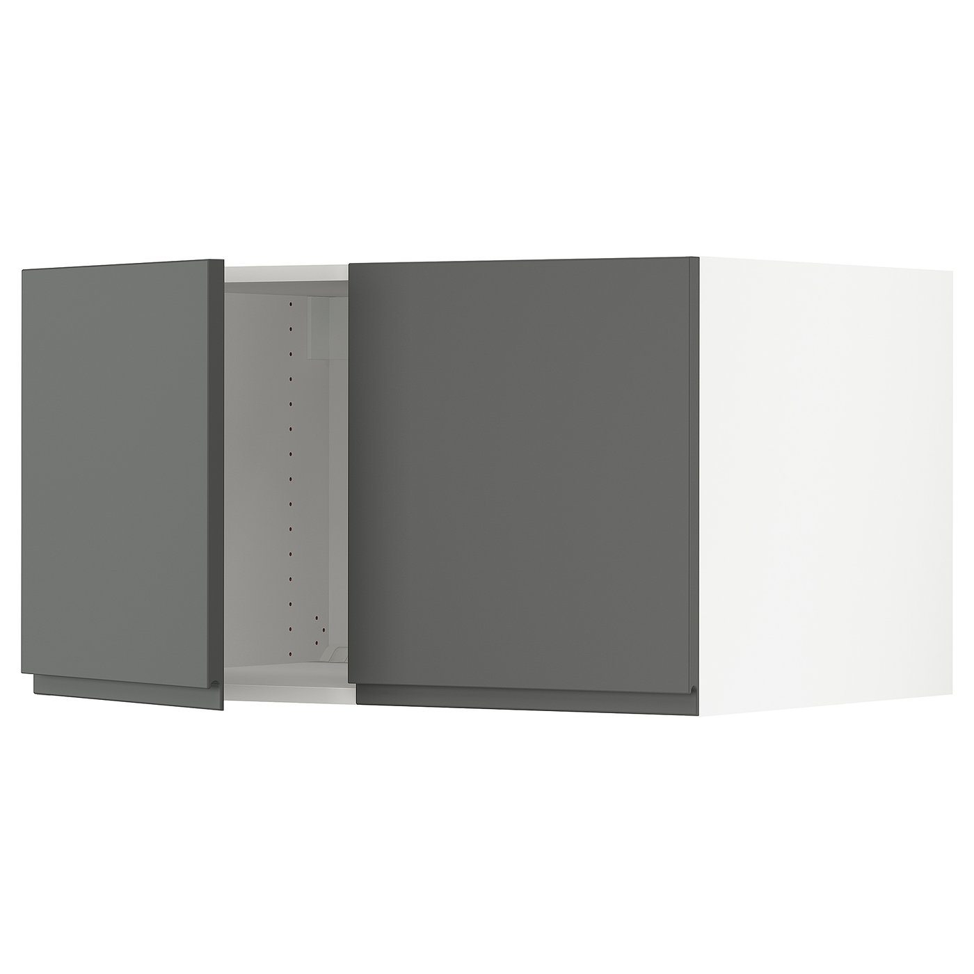 IKEA デトルフ SEKTION top cab f fridge/freezer w 2 doors, white/Voxtorp dark