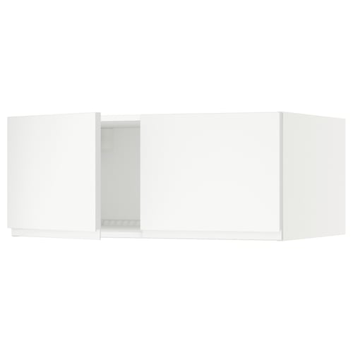 SEKTION white kitchen cabinet, modern, matte finish, adjustable shelves, integrated handle.