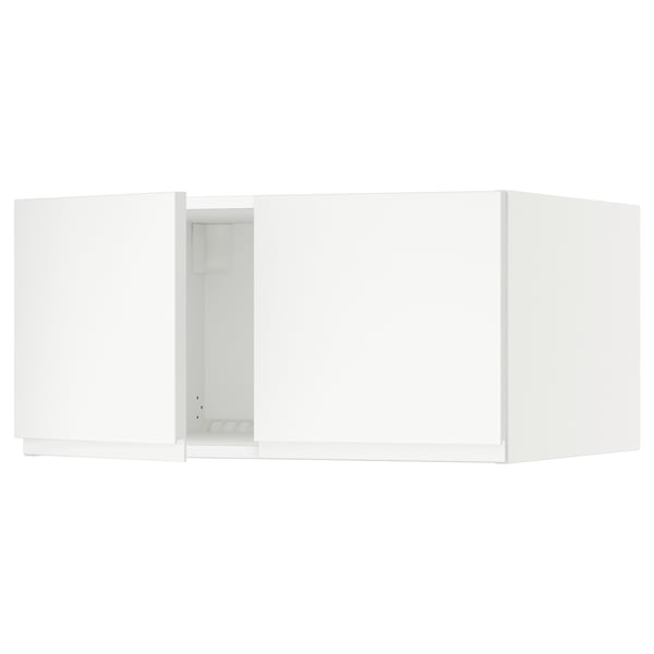 SEKTION Top cab f fridge/freezer w 2 doors, white/Voxtorp matte white, 30x24x15 "