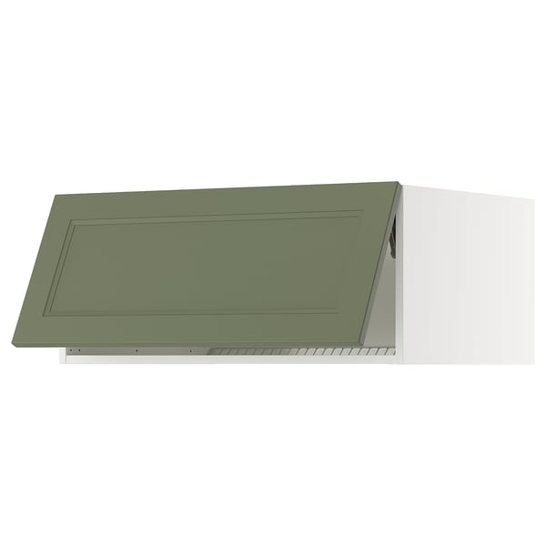 SEKTION Top cab f fridge/freezer w push-op, white/Axstad gray-green, 36x24x15 "