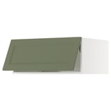 SEKTION Top cab f fridge/freezer w push-op, white/Axstad gray-green, 36x24x15 "