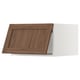 SEKTION Top cab f fridge/freezer w push-op, white Enköping/brown walnut effect, 24x24x15 "