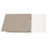 SEKTION Top cab f fridge/freezer w push-op, white/Havstorp beige, 24x24x15 "