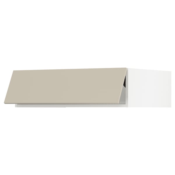 SEKTION Top cab f fridge/freezer w push-op, white/Havstorp beige, 36x24x10 "