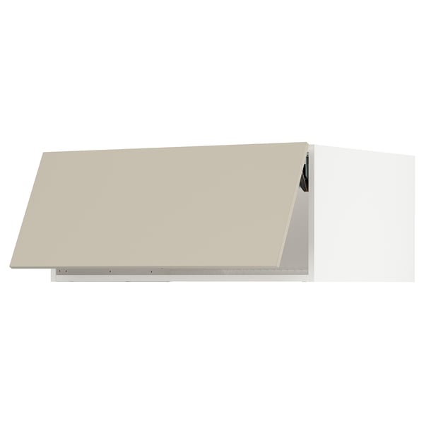 SEKTION Top cab f fridge/freezer w push-op, white/Havstorp beige, 36x24x15 "