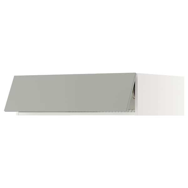 SEKTION Top cab f fridge/freezer w push-op, white/Havstorp light gray, 36x24x10 "
