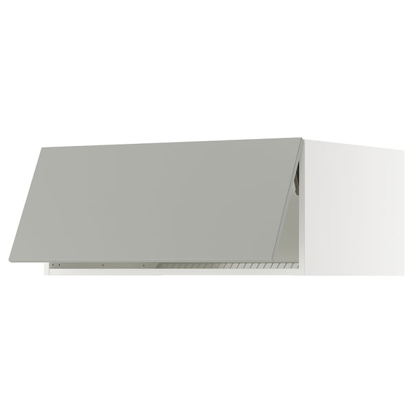 SEKTION Top cab f fridge/freezer w push-op, white/Havstorp light gray, 36x24x15 "