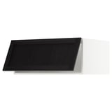 SEKTION Top cab f fridge/freezer w push-op, white/Lerhyttan black stained, 36x24x15 "