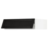 SEKTION Top cab f fridge/freezer w push-op, white/Lerhyttan black stained, 36x24x10 "