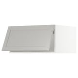 SEKTION Top cab f fridge/freezer w push-op, white/Lerhyttan light gray, 30x24x15 "
