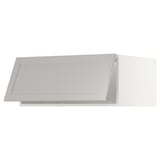 SEKTION Top cab f fridge/freezer w push-op, white/Lerhyttan light gray, 36x24x15 "