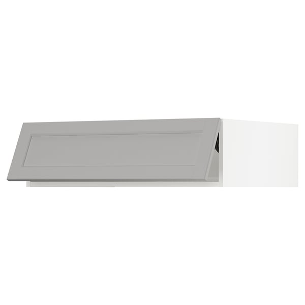 SEKTION Top cab f fridge/freezer w push-op, white/Lerhyttan light gray, 36x24x10 "