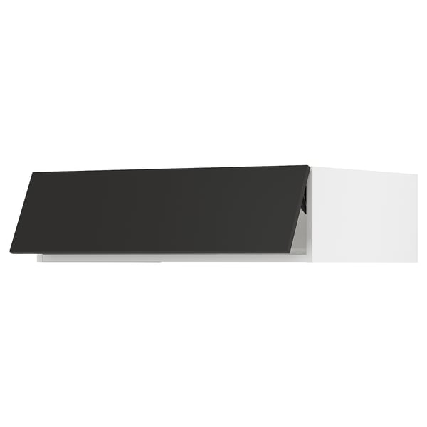 SEKTION Top cab f fridge/freezer w push-op, white/Nickebo matte anthracite, 36x24x10 "