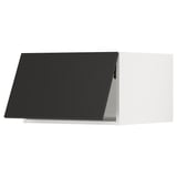 SEKTION Top cab f fridge/freezer w push-op, white/Nickebo matte anthracite, 24x24x15 "