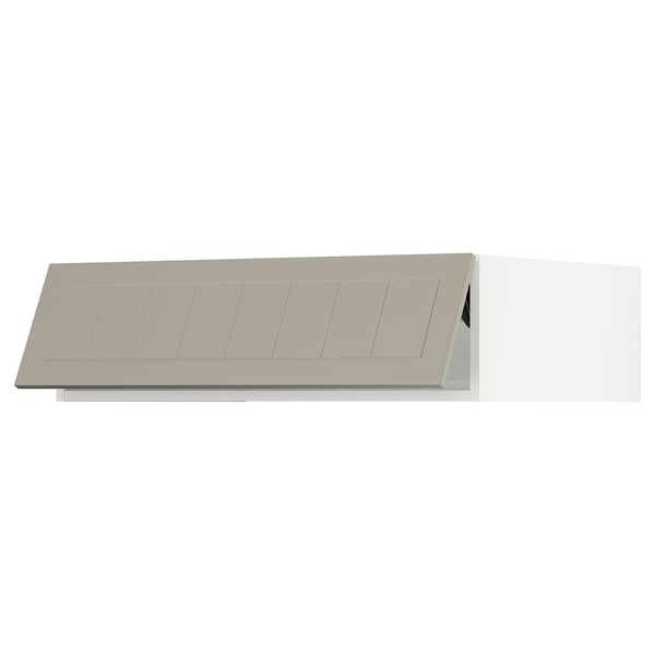 SEKTION Top cab f fridge/freezer w push-op, white/Stensund beige, 36x24x10 "