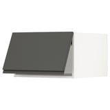 SEKTION Top cab f fridge/freezer w push-op, white/Voxtorp dark gray, 24x24x15 "