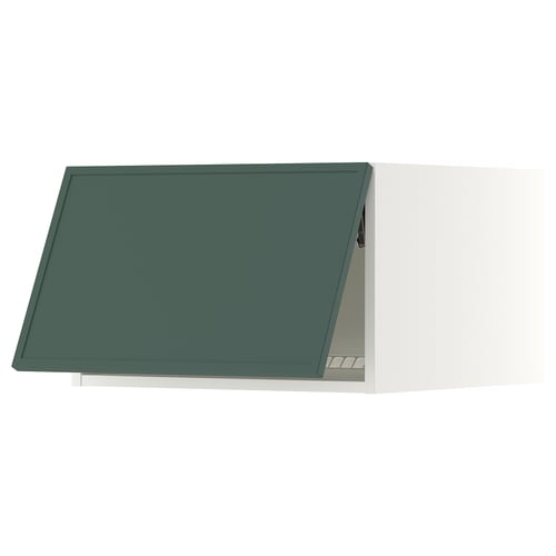 SEKTION Top cabinet for fridge/freezer, white/Aspudden dark gray-green, 24x24x15 "
