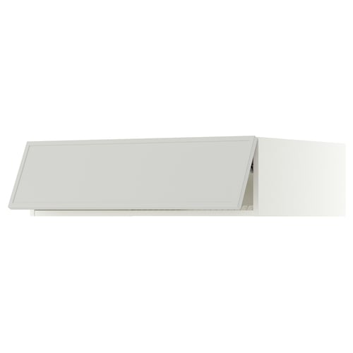 SEKTION Top cabinet for fridge/freezer, white/Aspudden light gray, 36x24x10 "