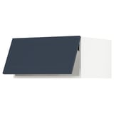 SEKTION Top cabinet for fridge/freezer, white Axstad/matte blue, 30x24x15 "
