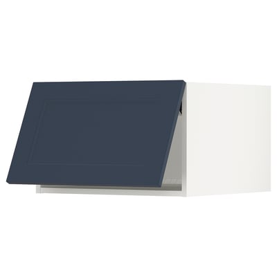 SEKTION Top cabinet for fridge/freezer, white Axstad/matte blue, 24x24x15 "