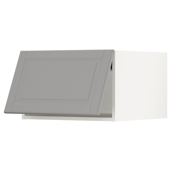 SEKTION Top cabinet for fridge/freezer, white/Bodbyn gray, 24x24x15 "