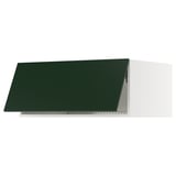 SEKTION Top cabinet for fridge/freezer, white/Havstorp deep green, 36x24x15 "
