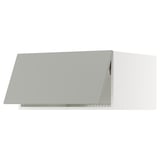 SEKTION Top cabinet for fridge/freezer, white/Havstorp light gray, 30x24x15 "