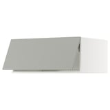 SEKTION Top cabinet for fridge/freezer, white/Havstorp light gray, 36x24x15 "
