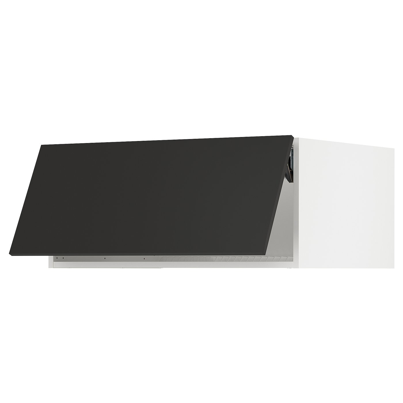 SEKTION top cabinet for fridge/freezer, white/Nickebo matte