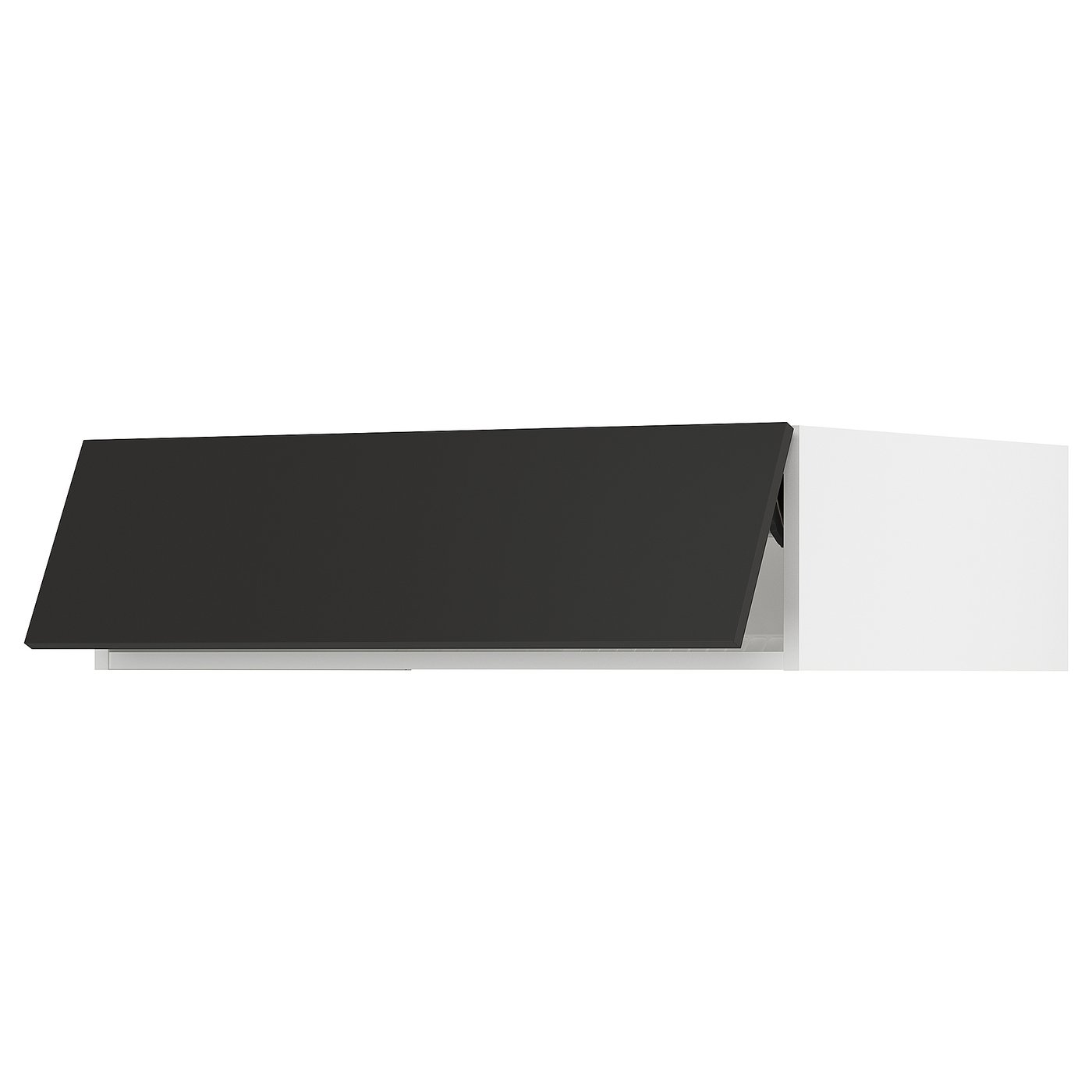SEKTION top cabinet for fridge/freezer, white/Nickebo matte