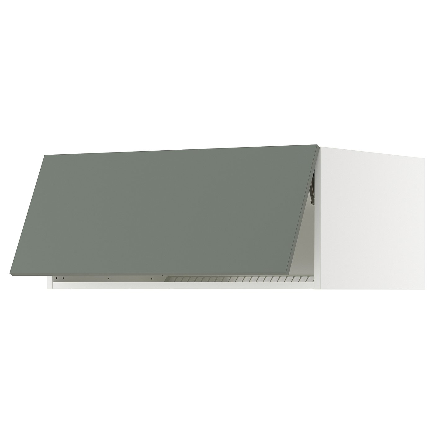 SEKTION top cabinet for fridge/freezer, white/Tistorp brown walnut